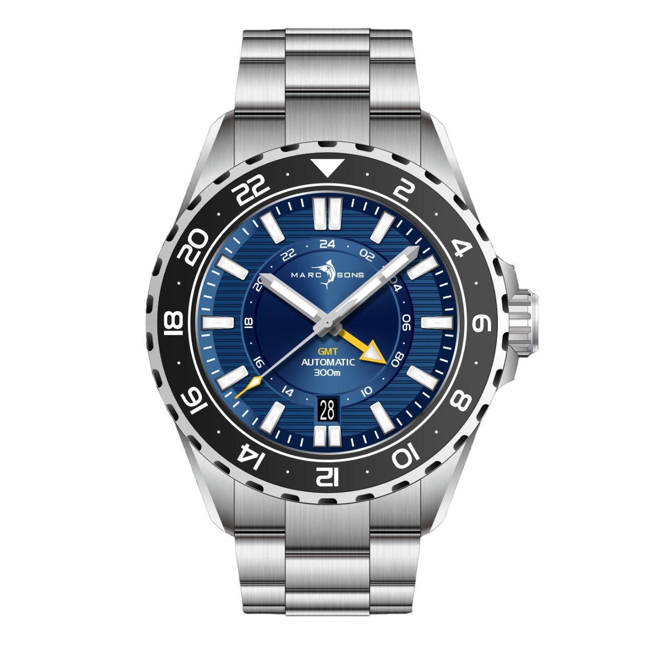 Marc & sons on sale diver watch automatic gmt