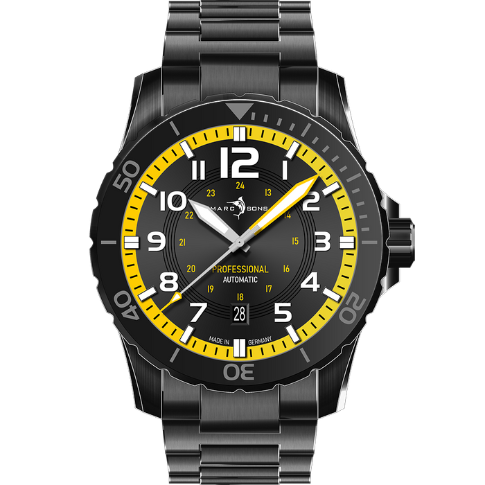 Yellow Black Ceramic DLC - 42.5mm