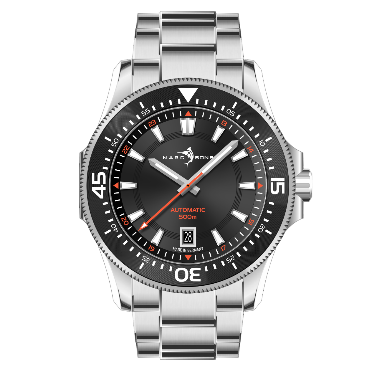 Military Diver Black Orange - 42.5mm