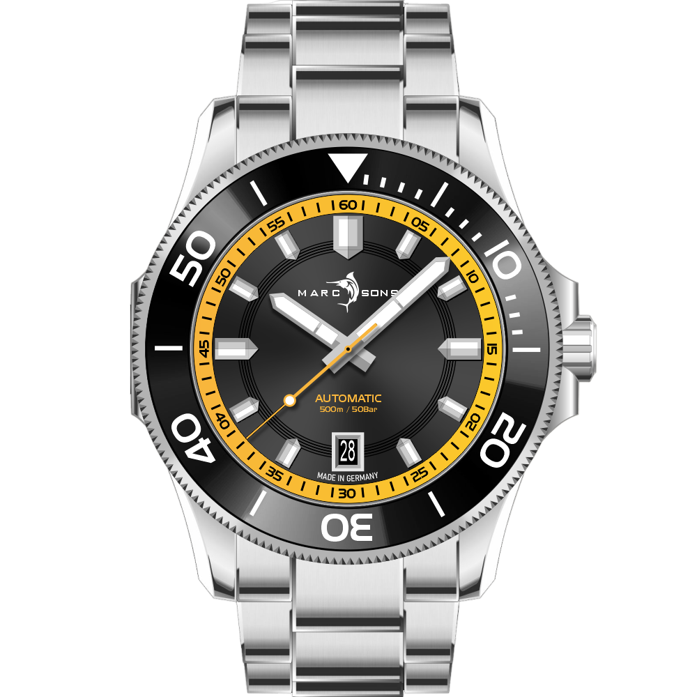 Classic Diver Yellow Black - 42.5mm