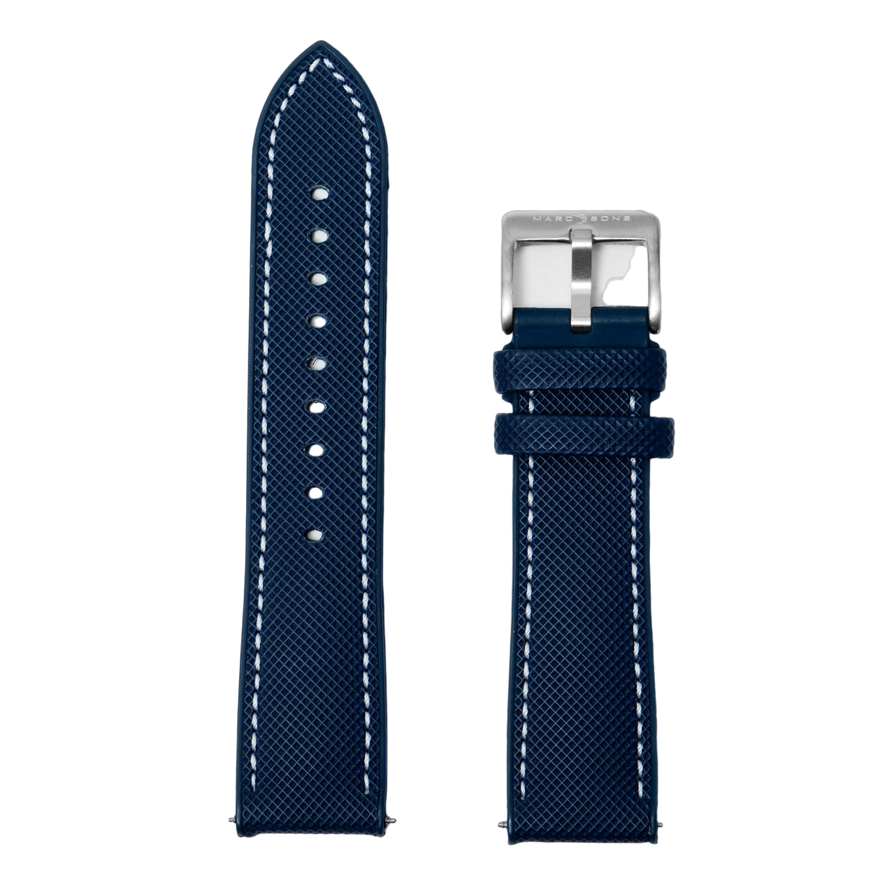 FKM rubber strap night blue 22.0 mm