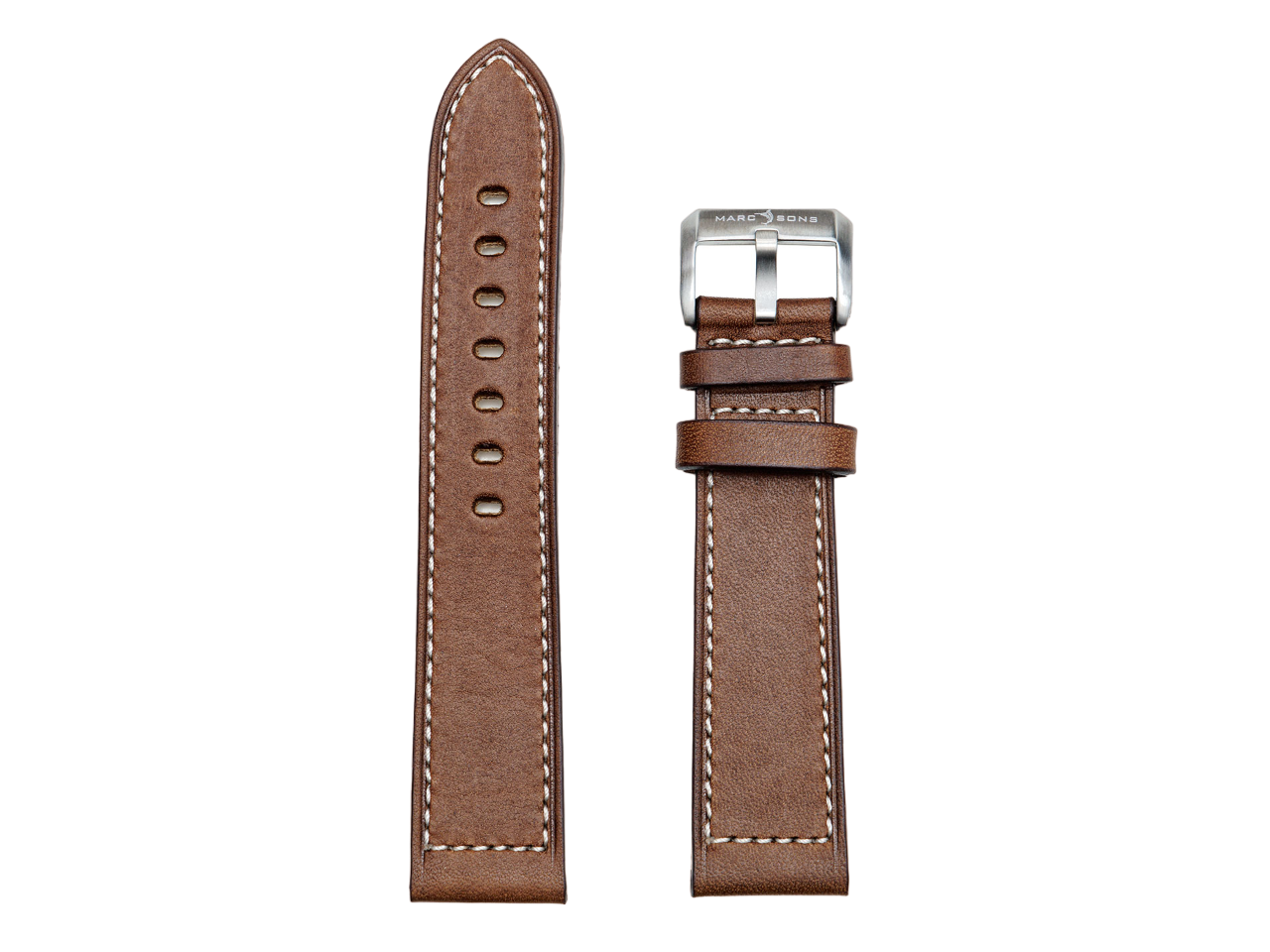 Leather strap brown - 22.0 mm