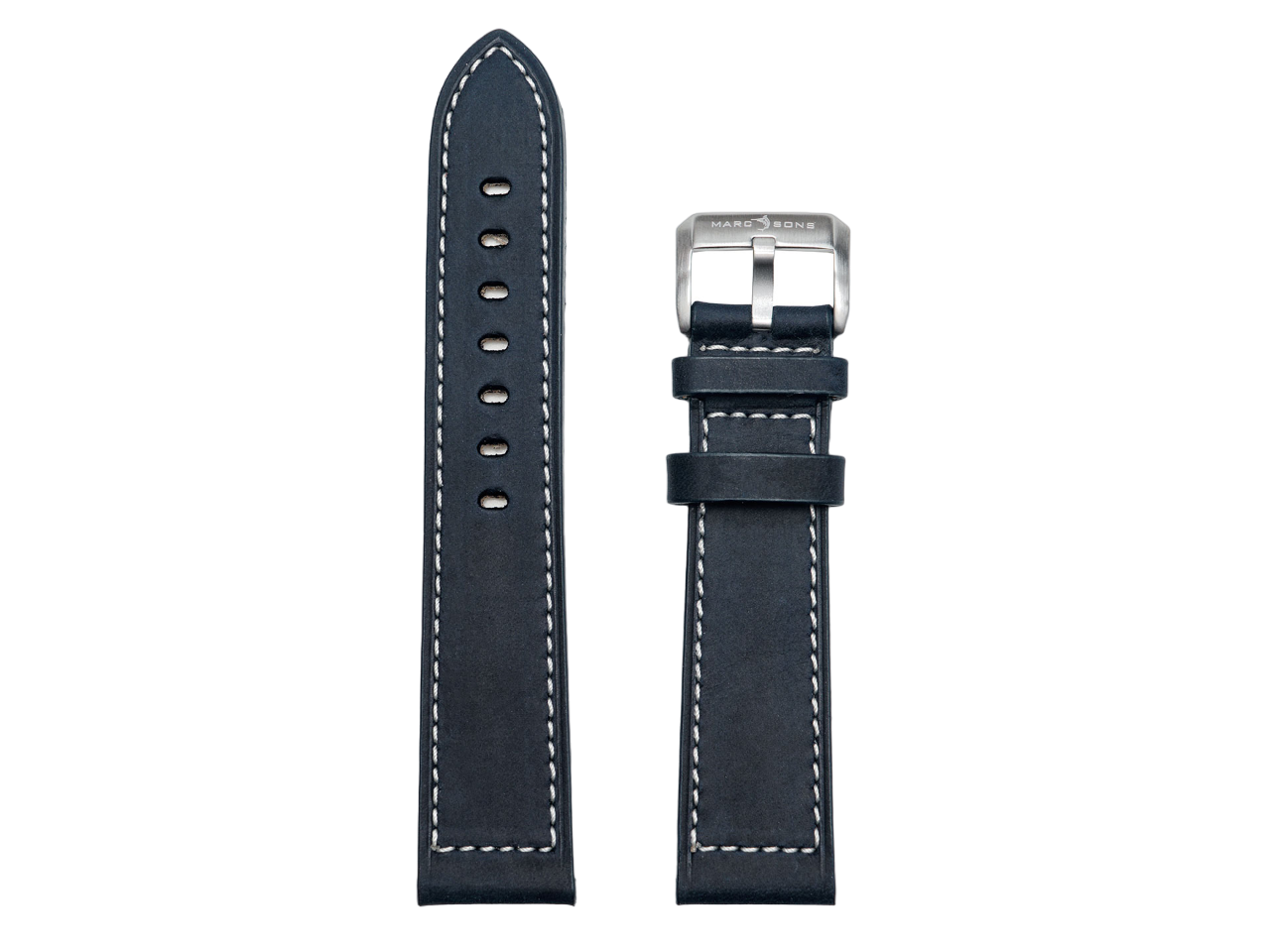 Leather strap midnight blue 22.0 mm