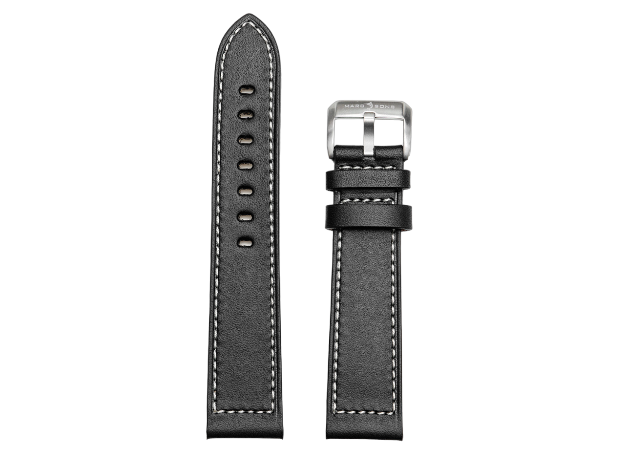 Lederband schwarz 22,0 mm
