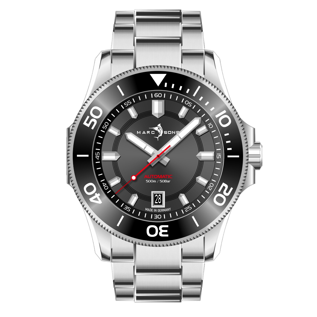Marc & sons diver watch automatic gmt shop