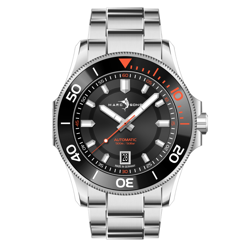 Classic Diver Black Orange - 42.5mm